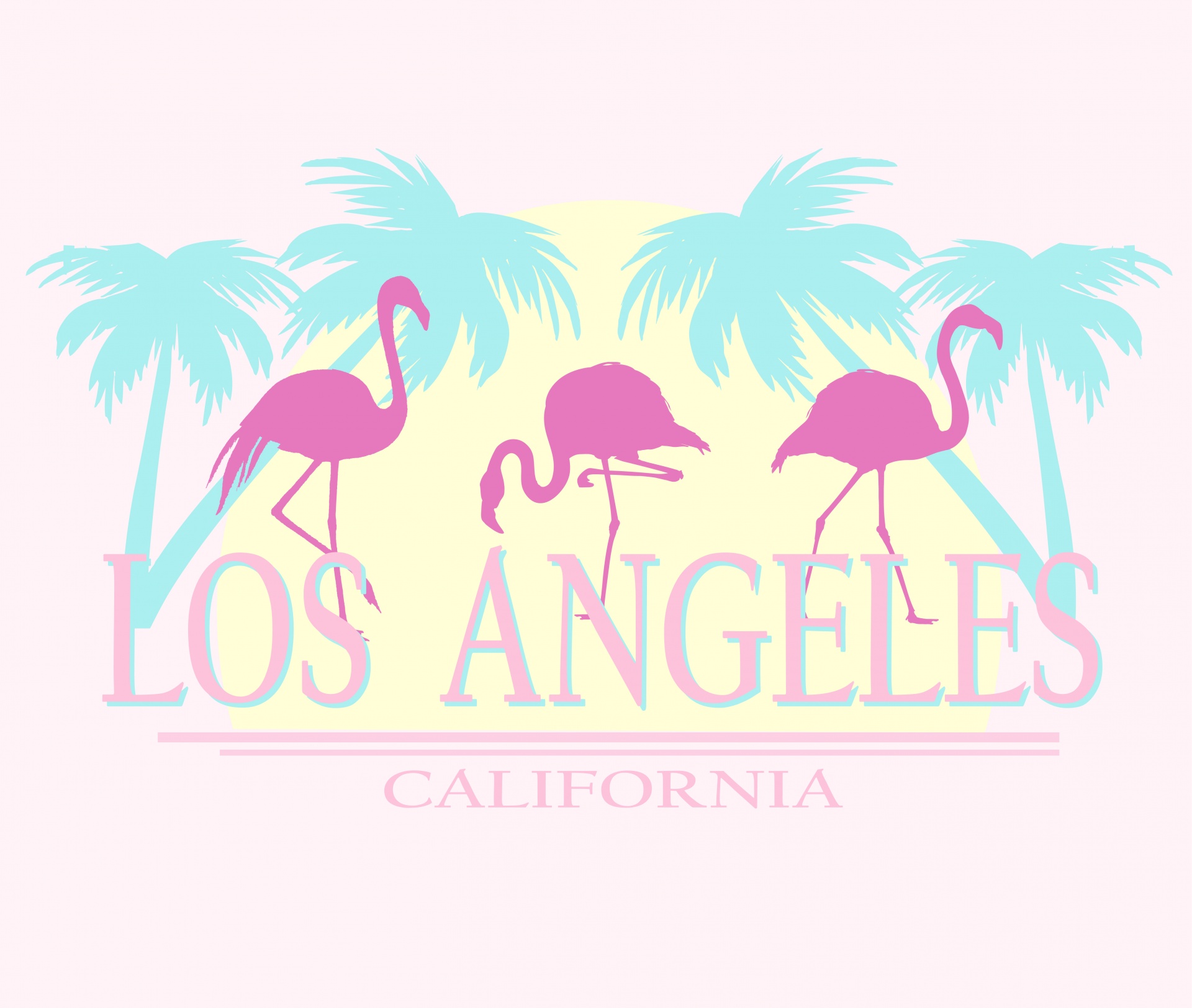 Los Angeles Flamingo Poster