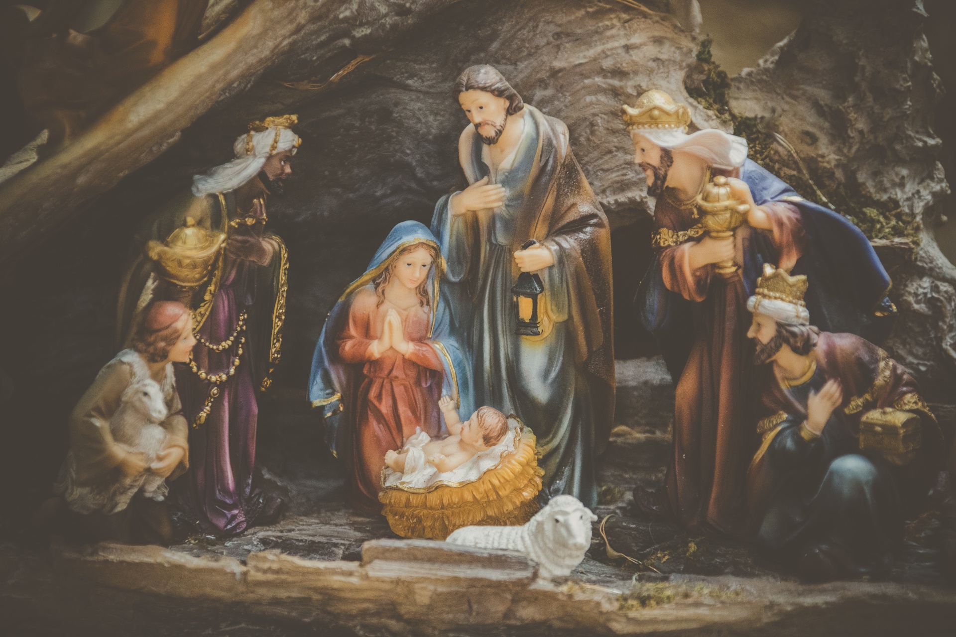 Handmade Nativity scene
