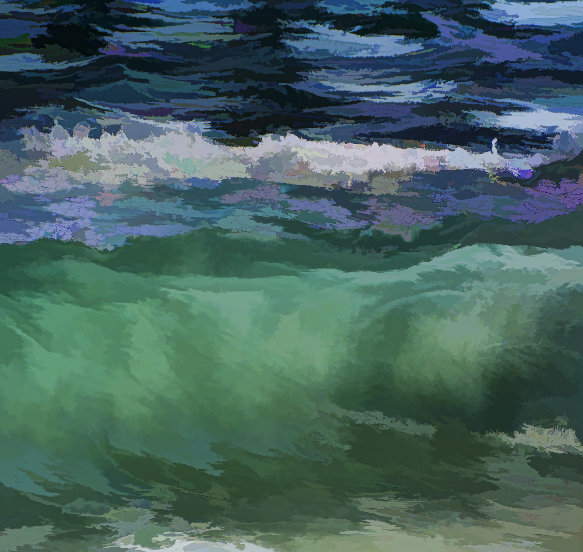 Painted Ocean Wave