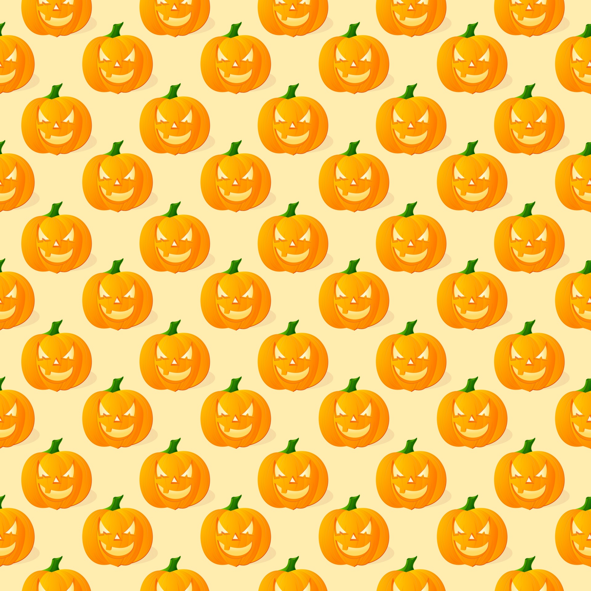 Repeated pattern of pumpkins