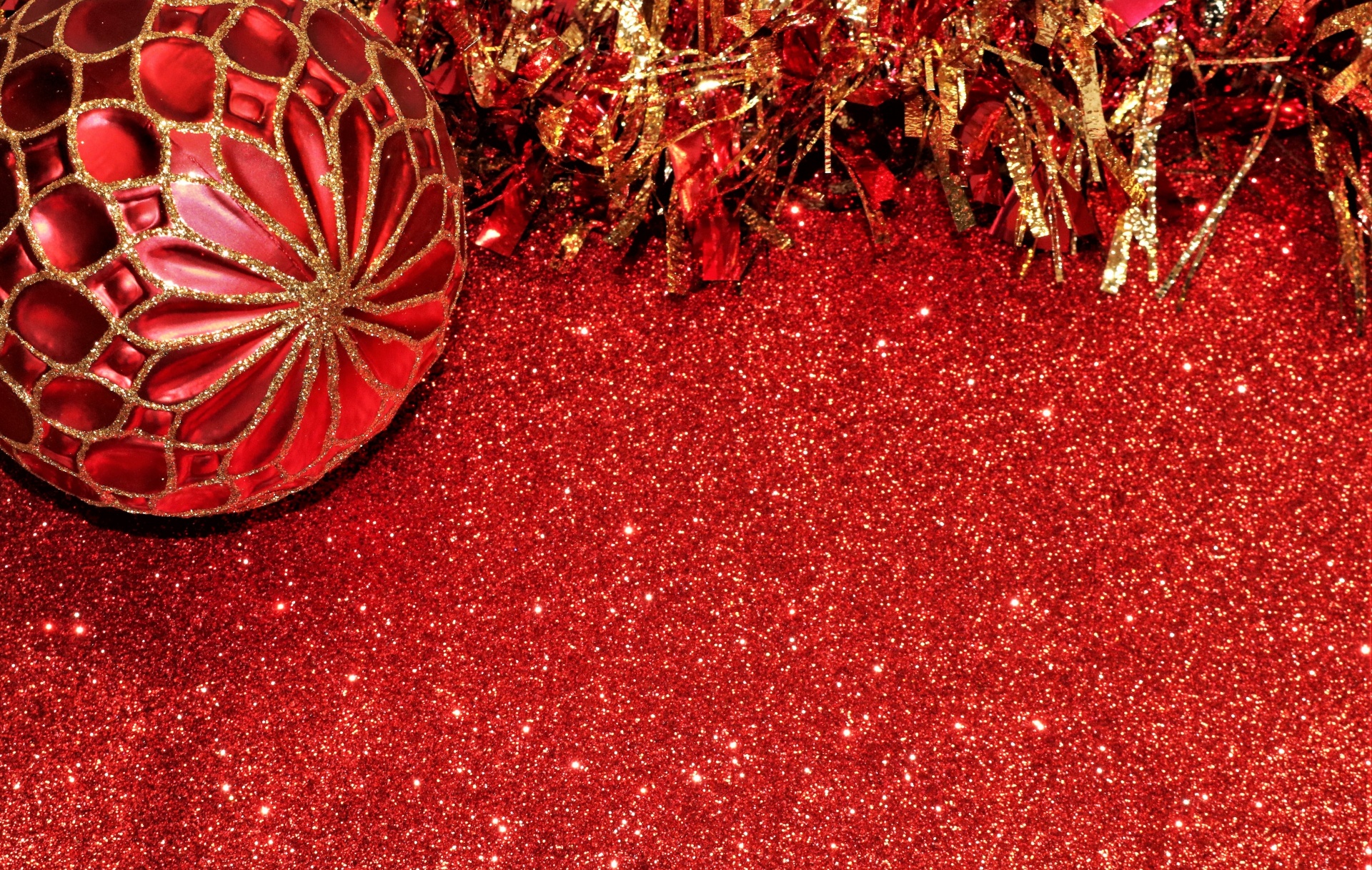 Red Christmas Ornament Background 2
