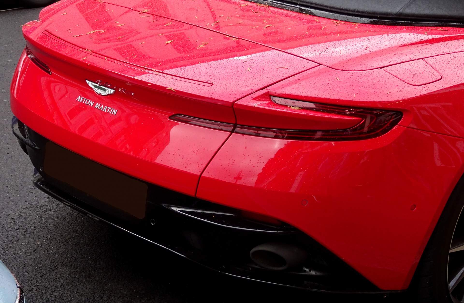Red Convertible Aston Martin Rear