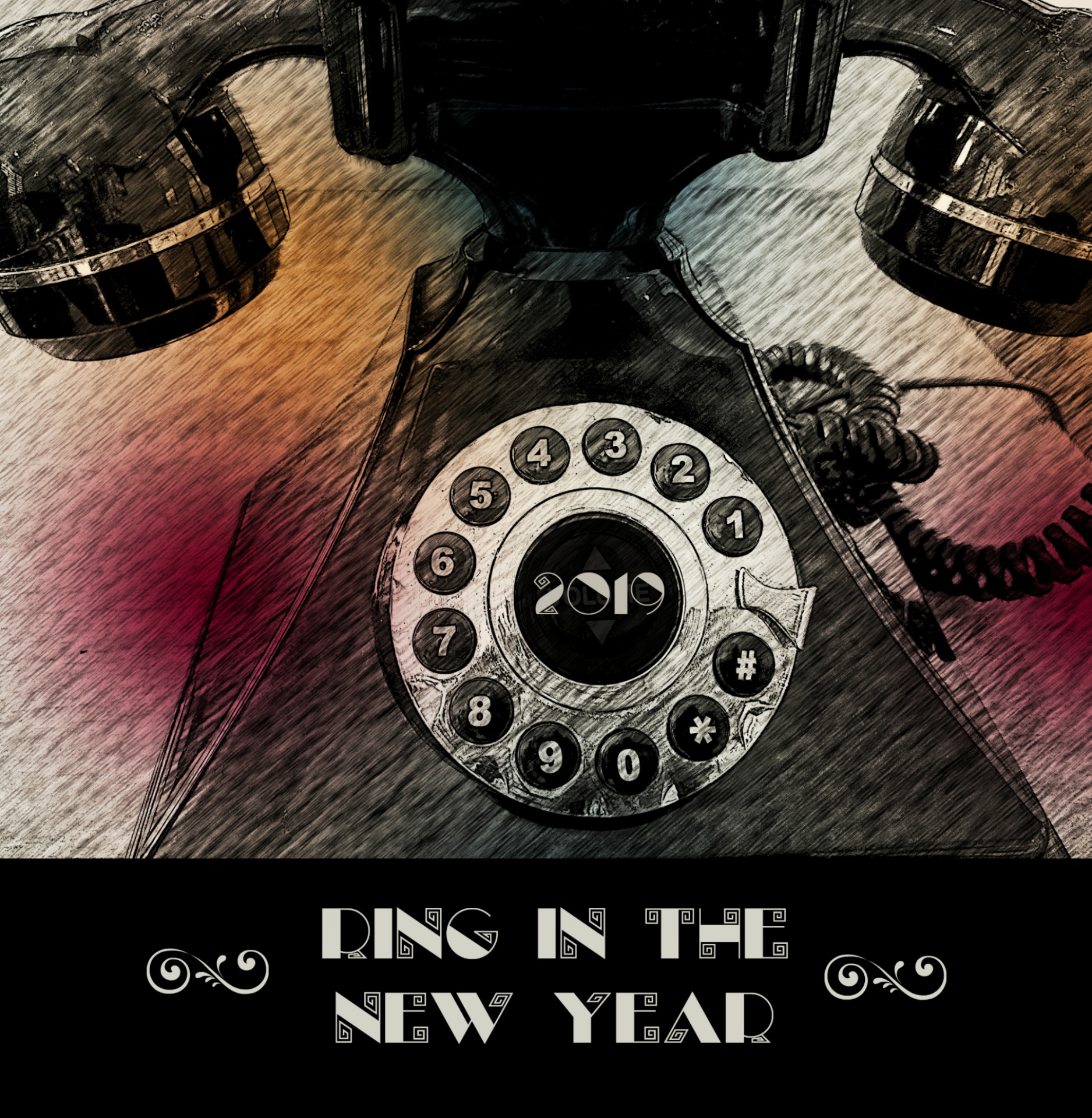Ring In New Year Antique Phone