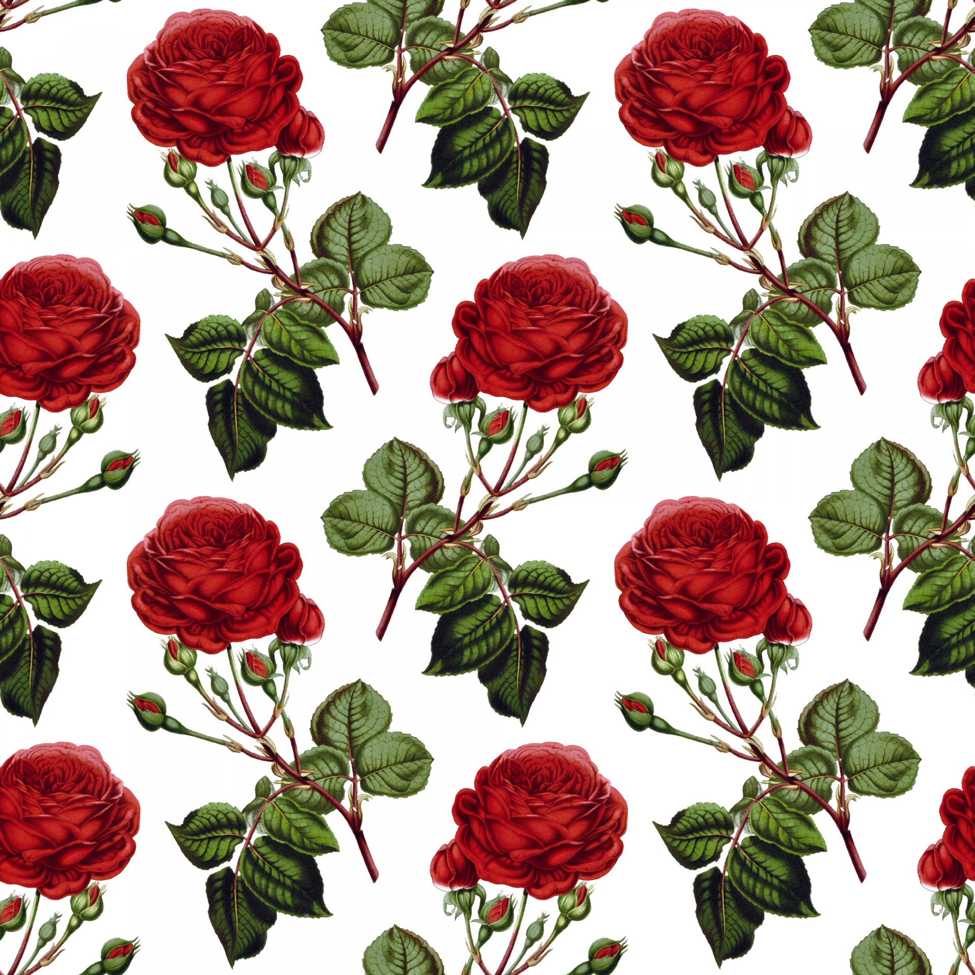 Roses Background Vintage Wallpaper