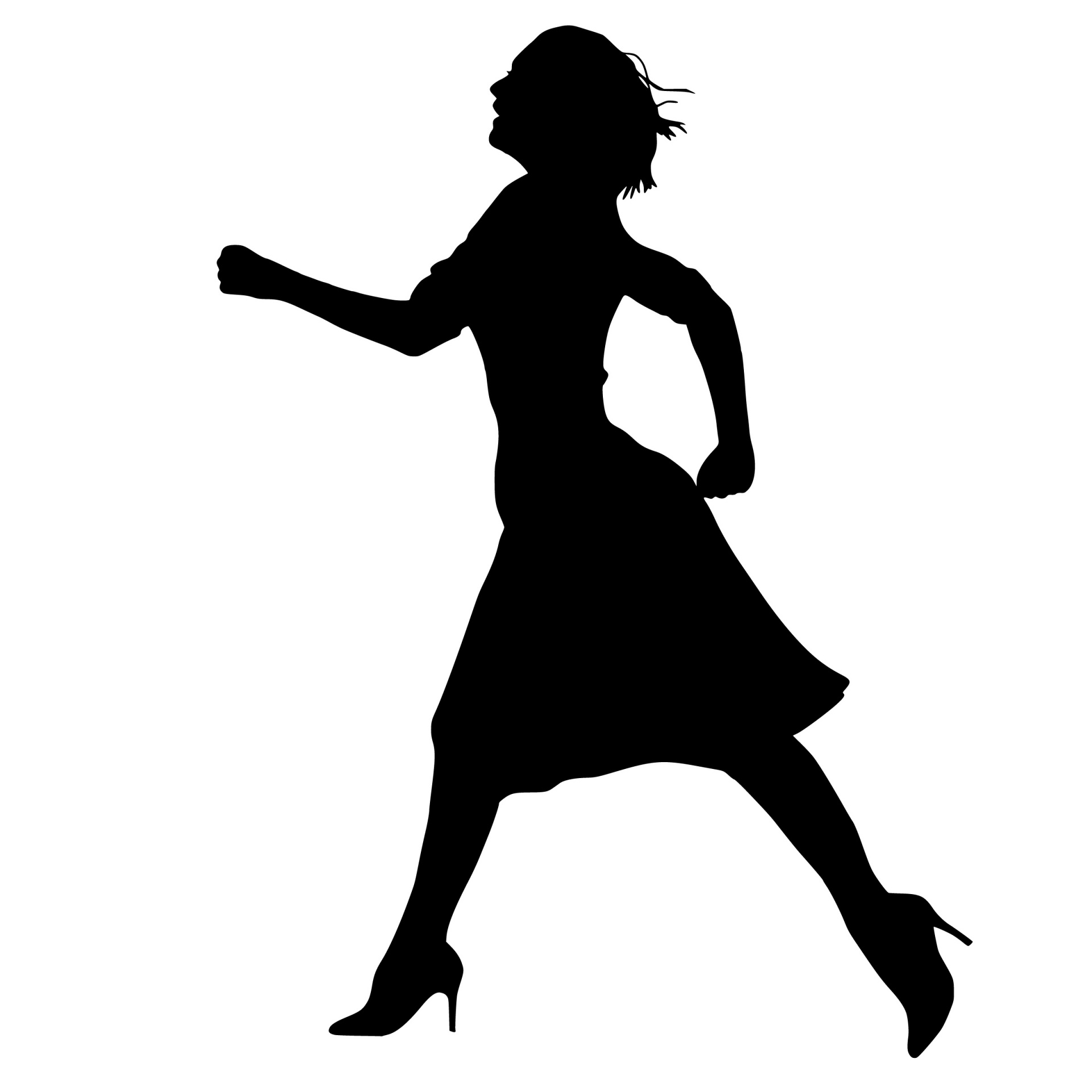 Running Woman Silhouette