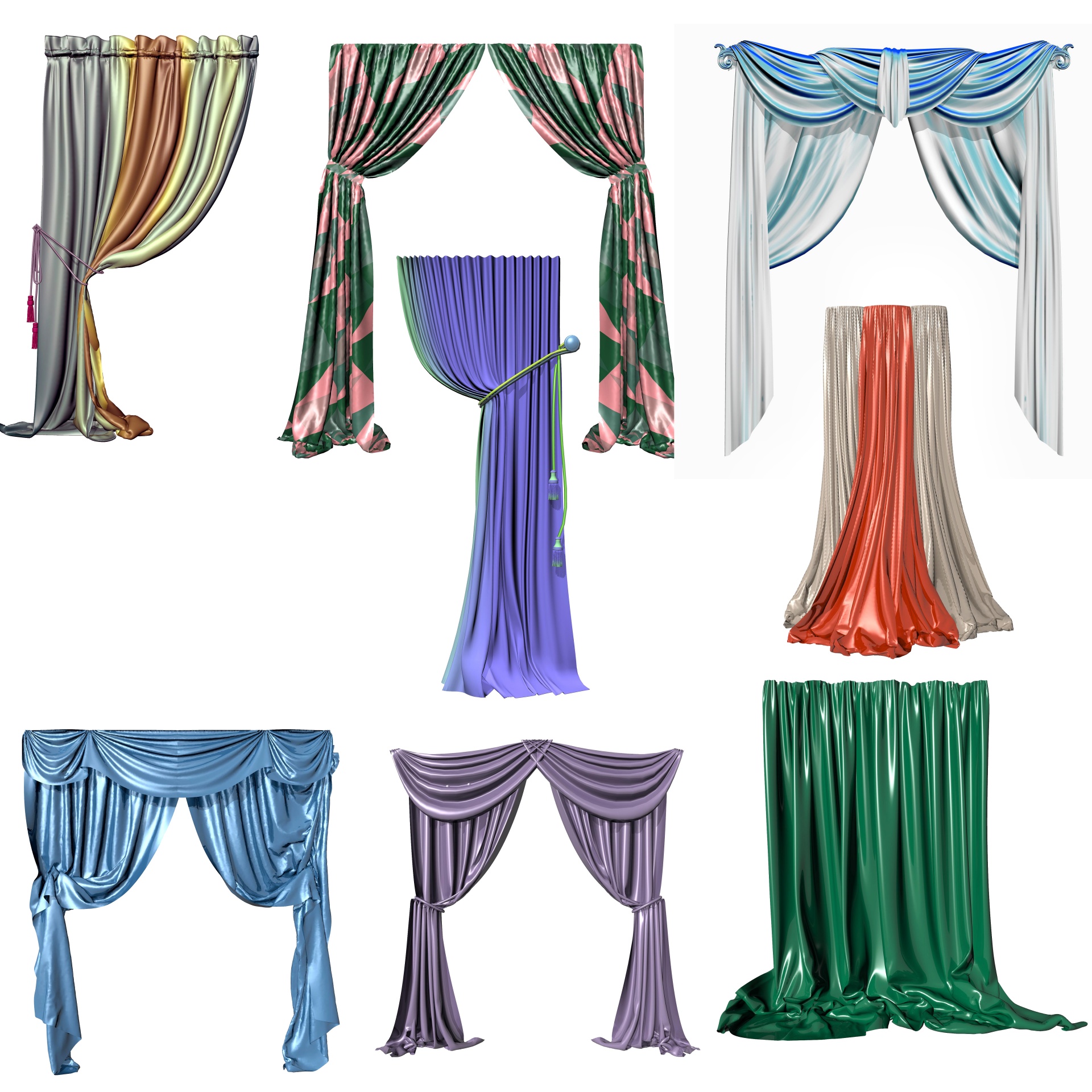 Satiny Curtains