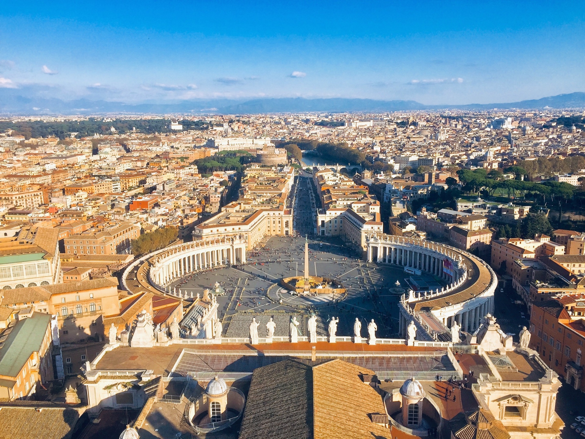 Vatican City And Rome Skyline