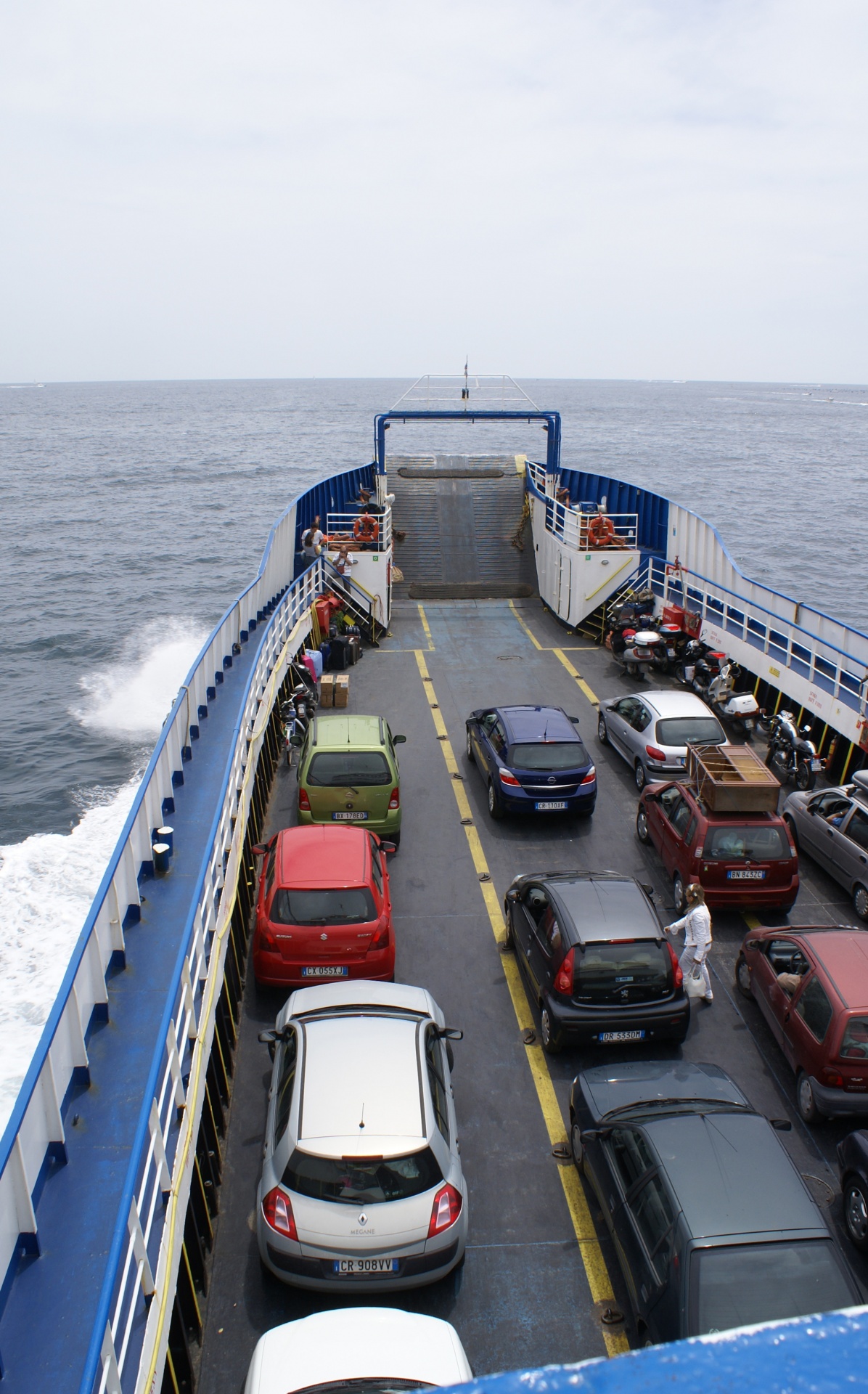 Vehicles On The Bridge Of A Ferry