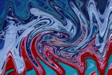 Blue Paint Waves Art Backdrop