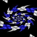 Blue White Square Spiral