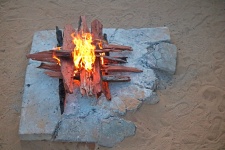 Campfire In A Camp In Africa