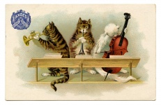 Cat Vintage Trumpet Music