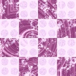 Checkered With Circles Paper