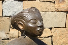 Chickasaw Woman's Face Sculpture