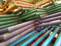 Colorful Scaffolding Pile