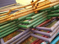 Colorful Scaffolding Pile