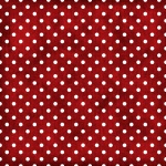 Deep Red White Dots