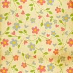 Floral Vintage Grunge Wallpaper