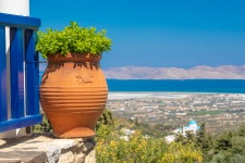 Flowerpot In Greece