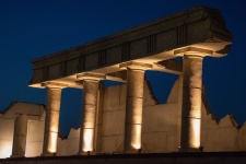 Greek Columns At Night