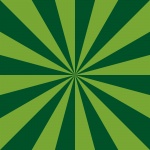 Green Stripes Sunburst Background