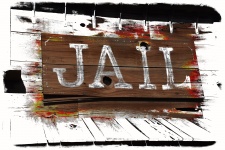 Grunge Jail Sign