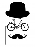 Man Bicycle Monocle Moustache