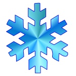 Metal Blue Snowflake