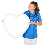 Nurse Holding A Heart