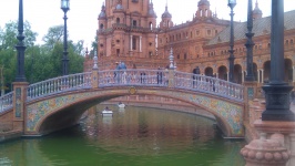 Bridge And Its Ria. Plaza De España