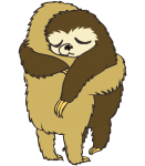 Sloths Hugging