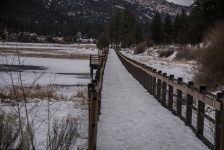 Snow Covered Footbridge