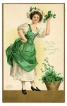 St Patrick's Day Vintage Lady