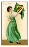St Patrick's Day Vintage Lady