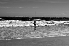 Surf Fisherman On The Beach
