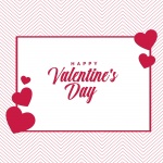 Valentine Red Hearts Card
