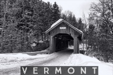 Vermont Winter Travel Poster