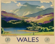 Wales Travel Poster Vintage