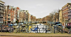 Winter View In Amsterdam