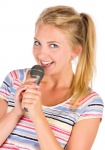 Young Woman Singing