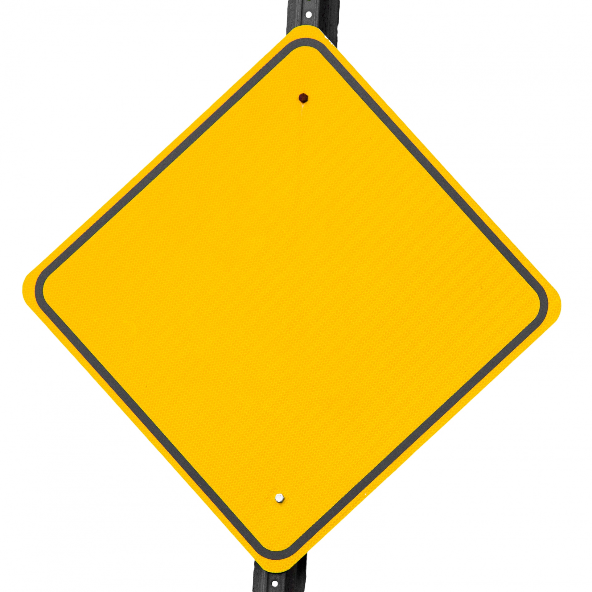 Blank Yellow Sign
