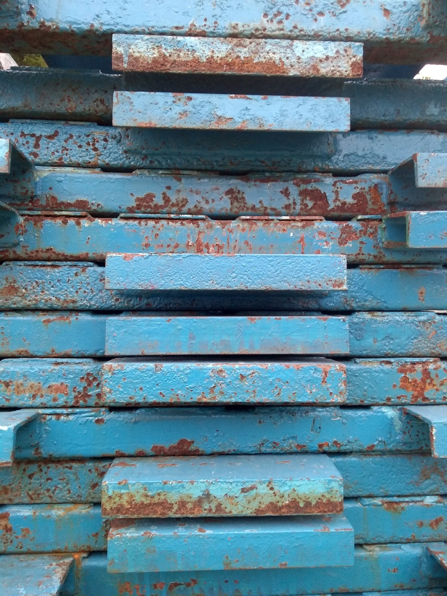 Blue Industrial Metal Background