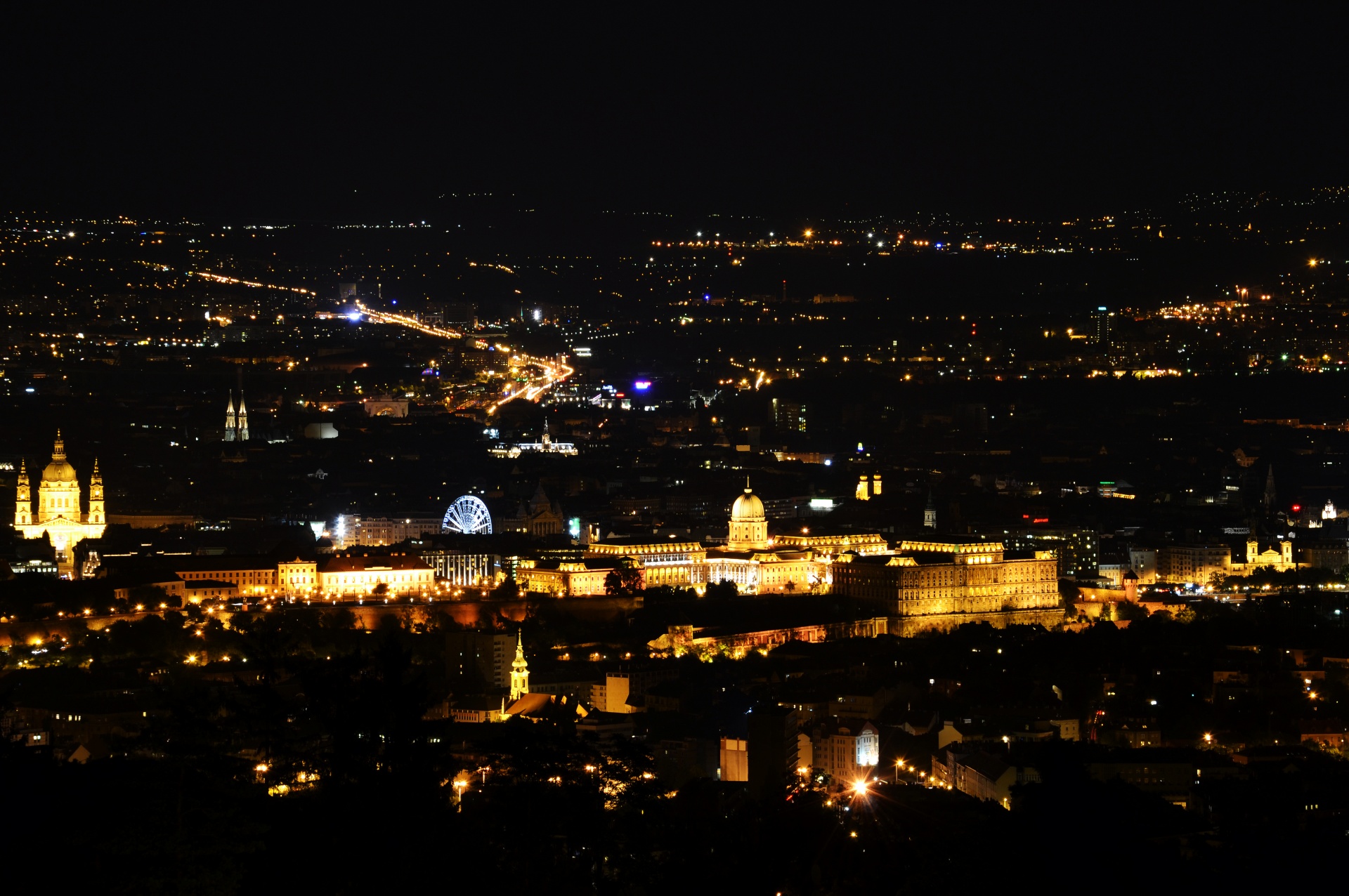 Budapest Hungary Night Lights