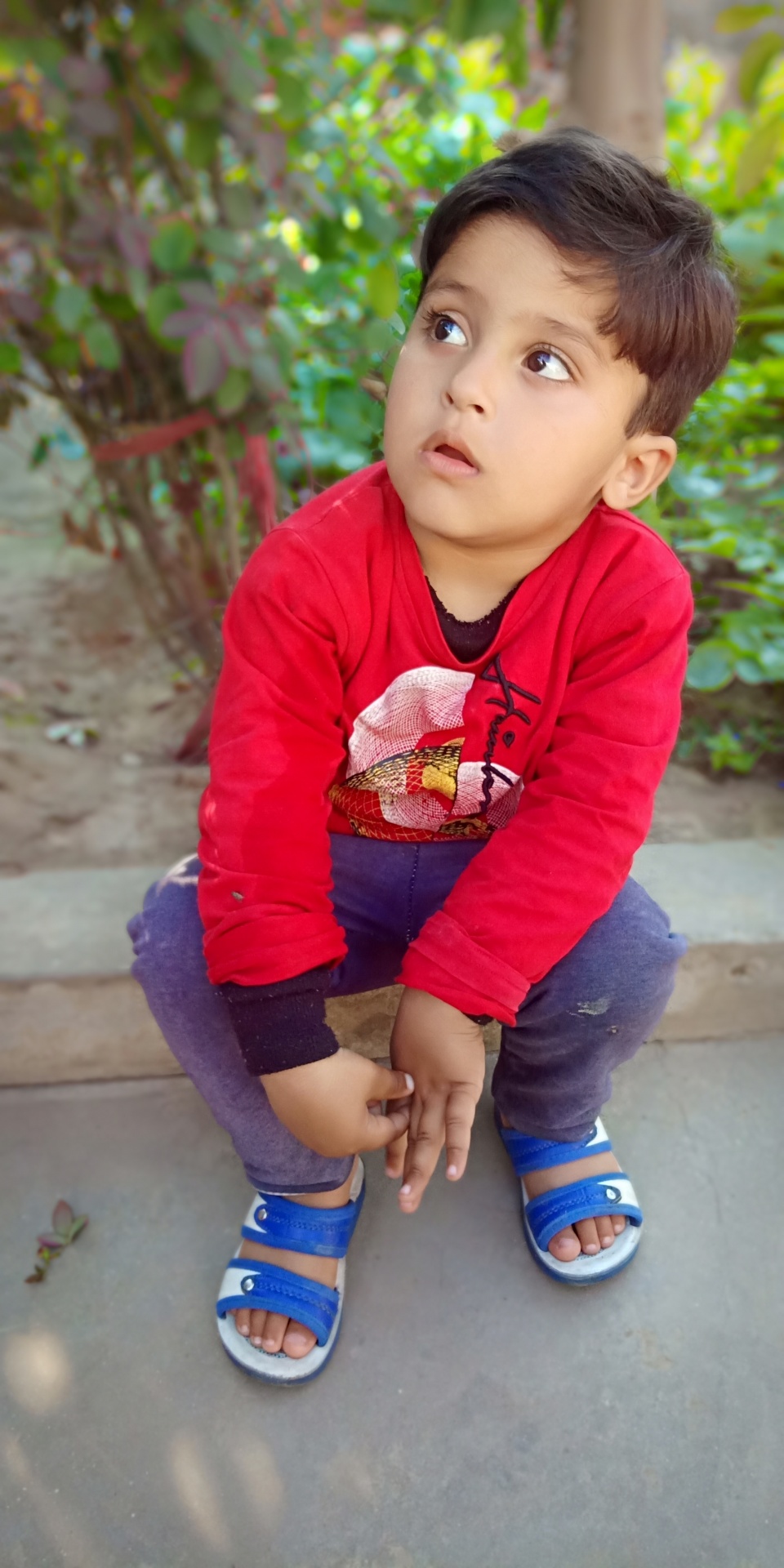 Curious Child Out In Nature