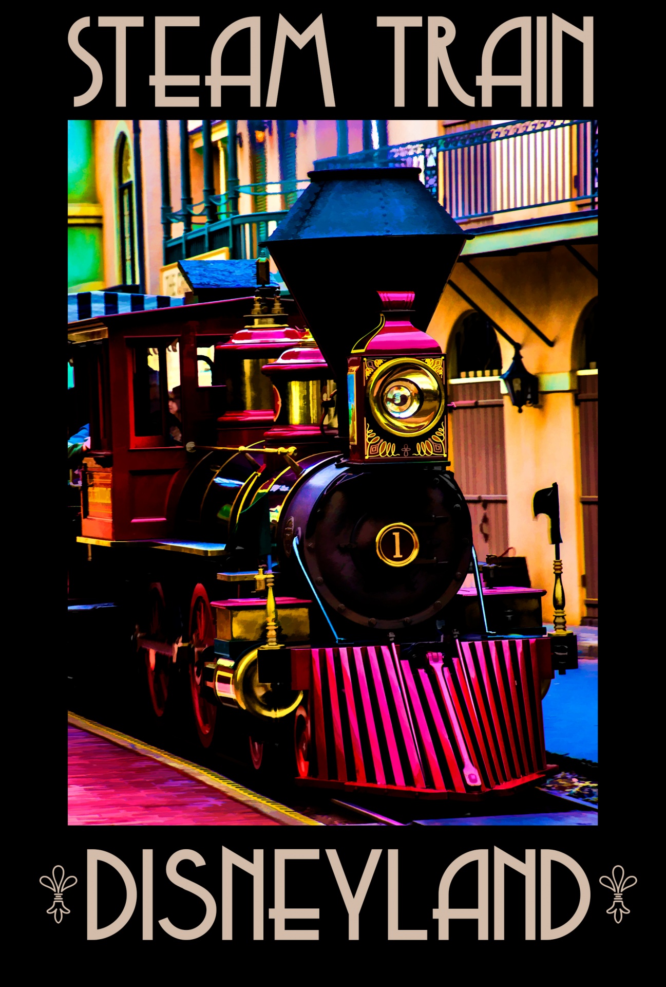 Disneyland Train Poster