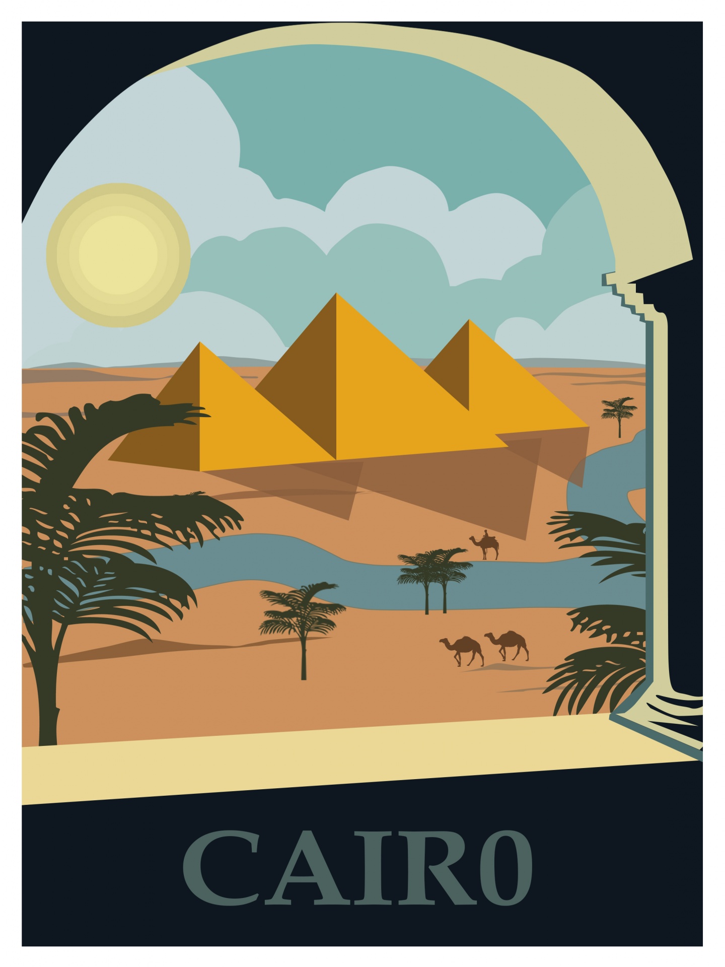 Egypt, Cairo Travel Poster