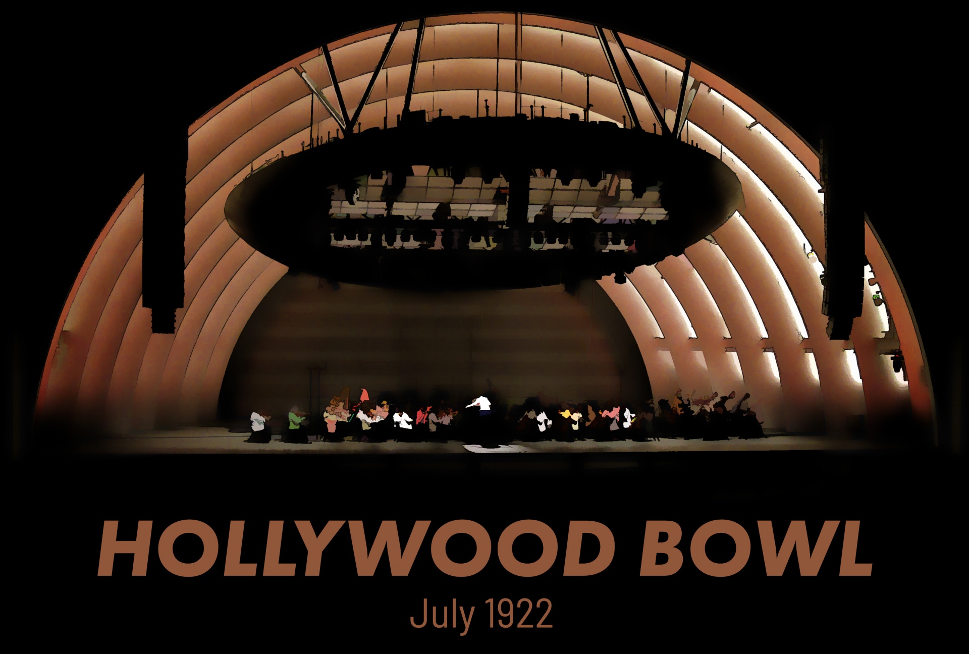 Poster of Hollywood Bowl, Los Angeles, open in 1922