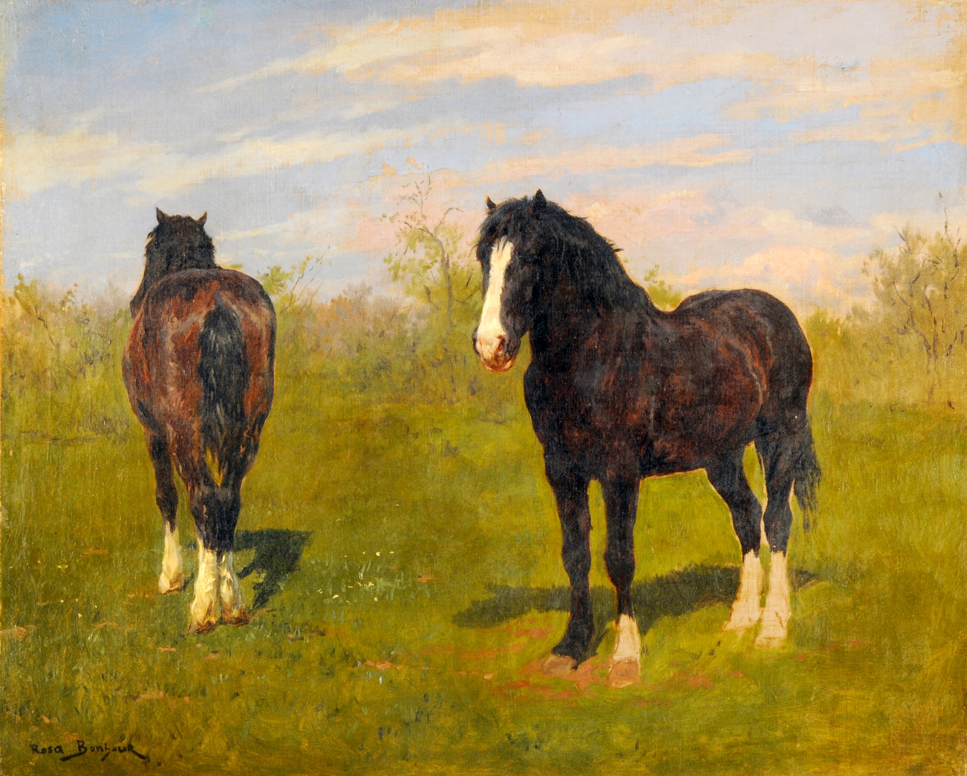 Horse Vintage Oil Painting