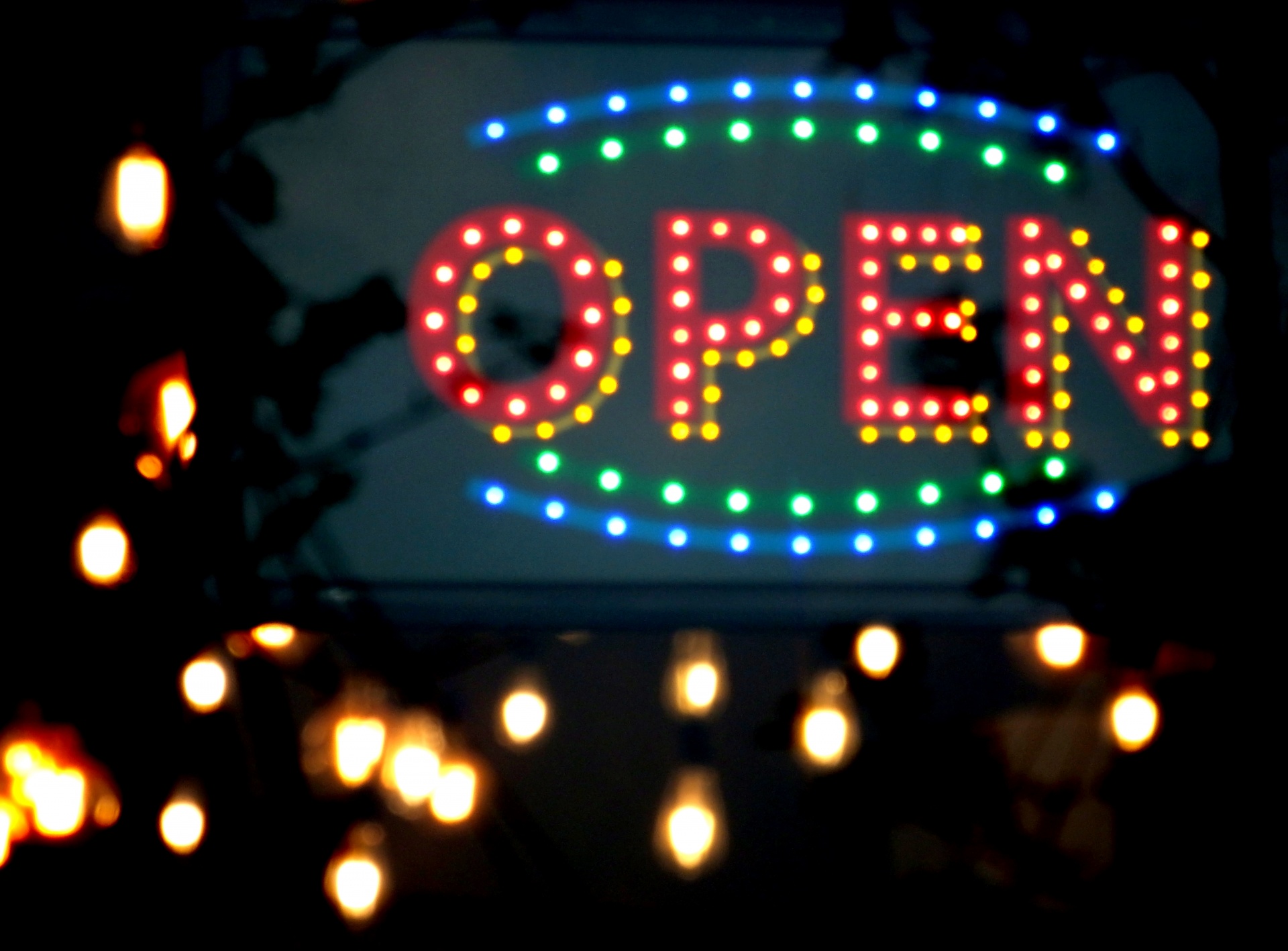 Illuminated Open Shop Sign