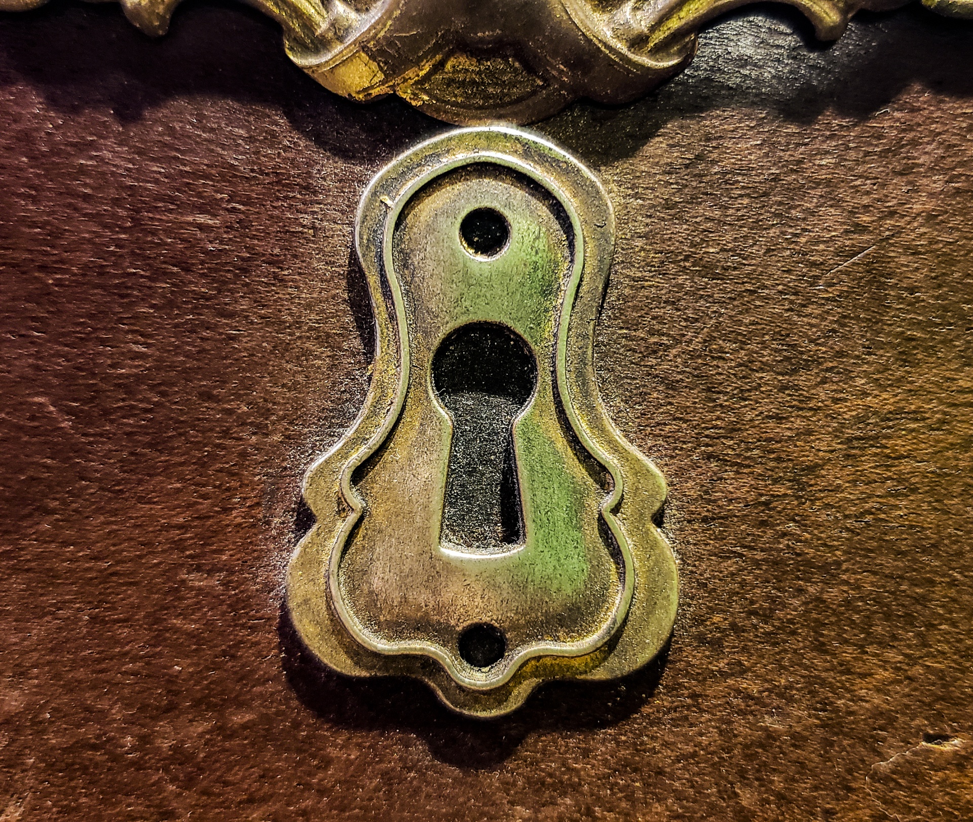 Keyhole On Leather